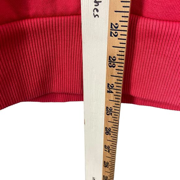 Spirit Jersey Full Zip Hooded 100% Cotton Red Jacket Size Medium - Picture 5 of 8
